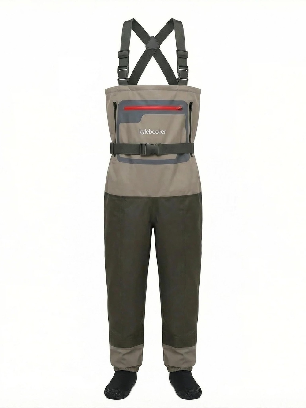 Olive and Taupe Chest Wader Bib - Men
